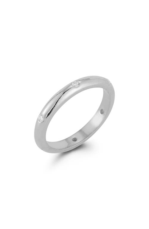 Chloe & Madison Chloe And Madison Cubic Zirconia Stackable Band Ring In Metallic