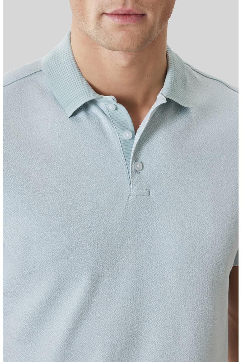 Rib Collar Polo, Alternate, color, AQUA HAZE