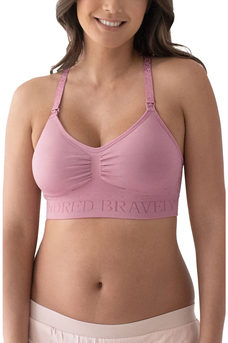 Simply Sublime Lace Racerback Nursing Bralette, Main, color, ROSE