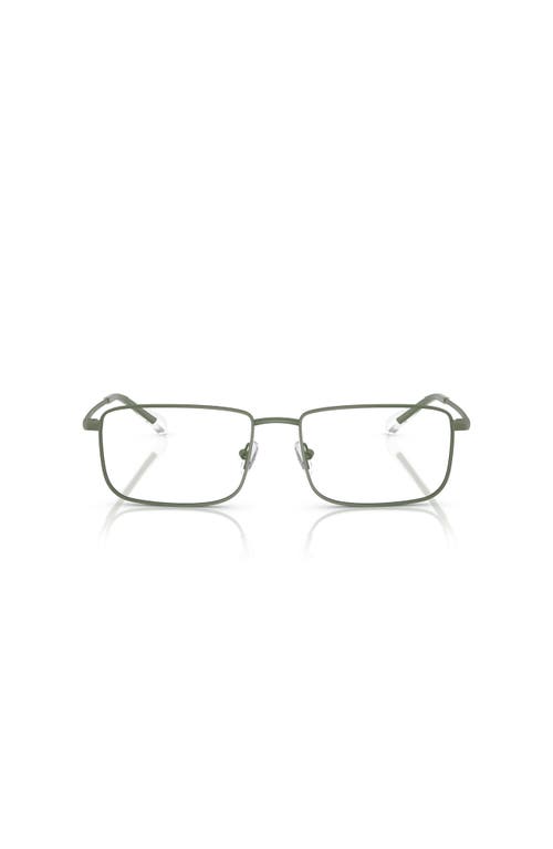 Armani Exchange 56mm Rectangle Optical Glasses In Metallic