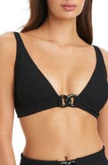 Sanctuary Rib Triangle Bikini Top