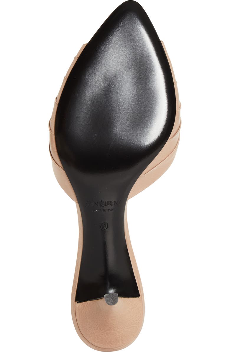 Saint Laurent Babylone Slide Sandal, Alternate, color, Lost Beige