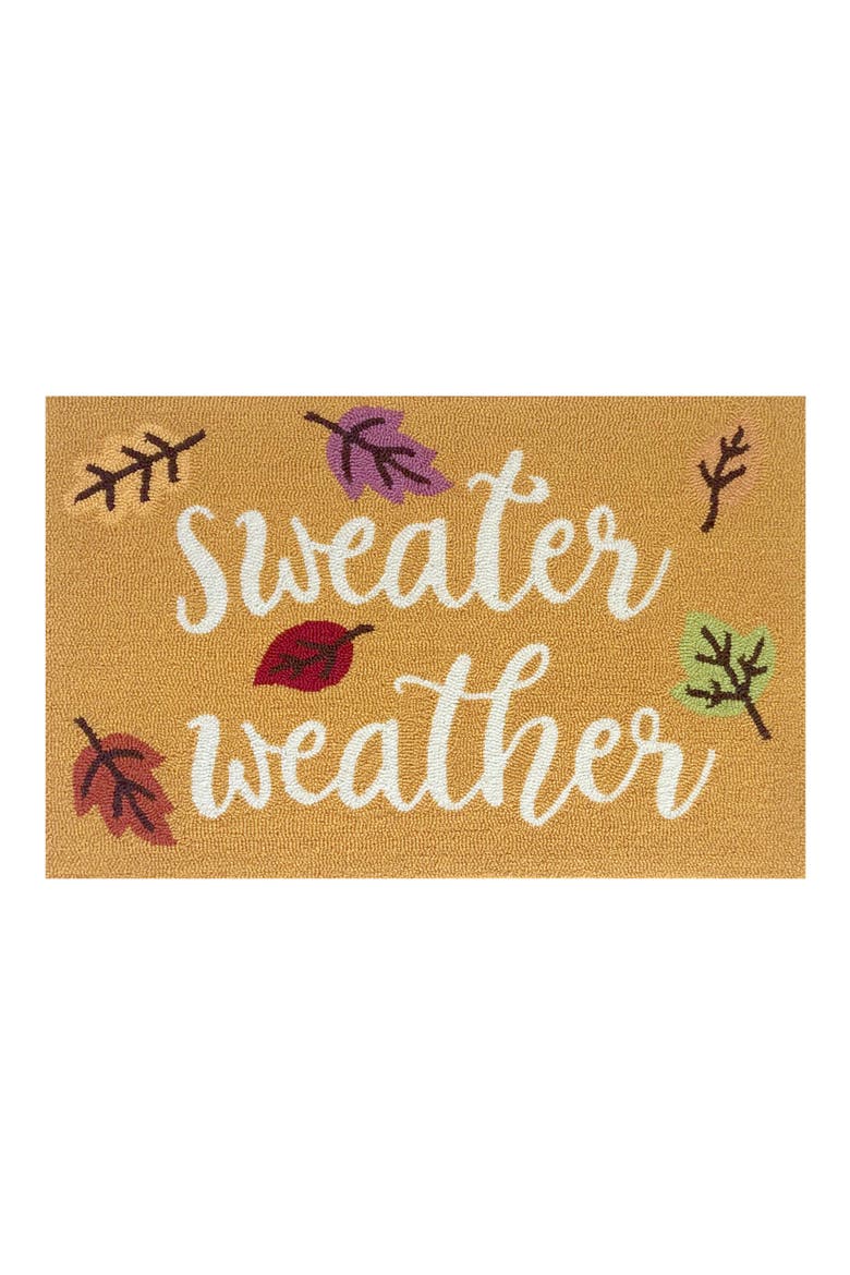 Sweater Weather Indoor/Outdoor Doormat, Main, color, YELLOW CREAM