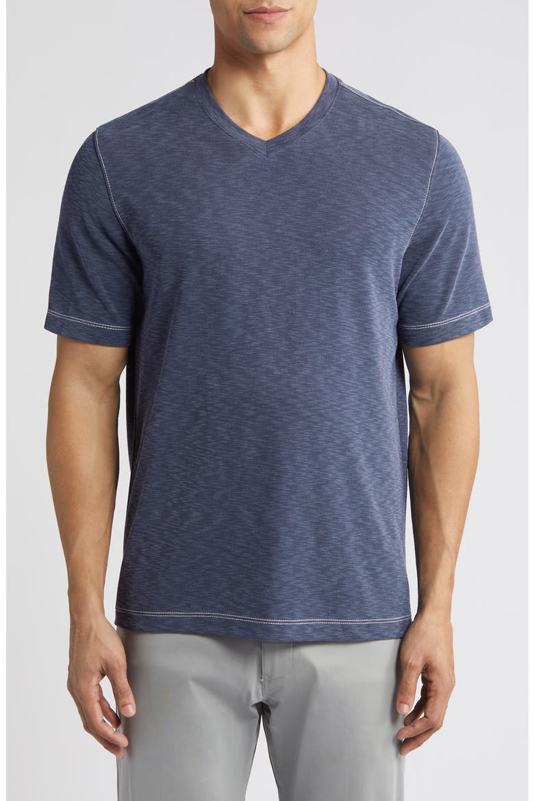 Vintage Slub V-Neck T-Shirt, Main, color, NAVY