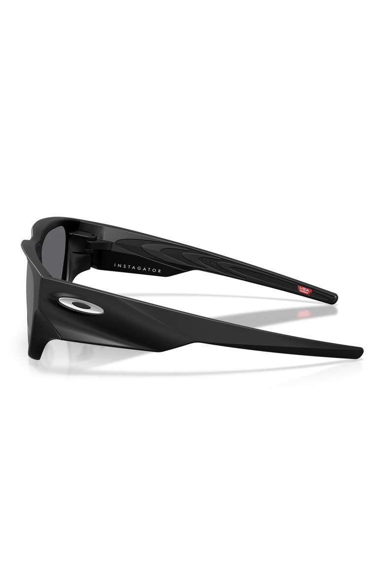 Instagator 58mm Polarized Rectangular Sunglasses, Alternate, color, MATTE BLACK / PRIZM BLACK