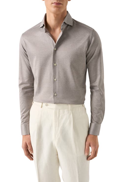 Contemporary Fit Filo di Scozia Jersey Dress Shirt