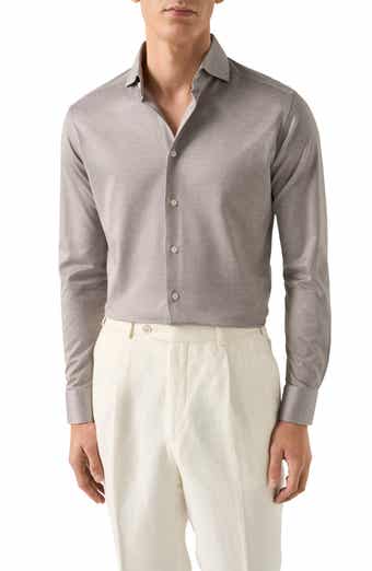 Contemporary Fit Filo di Scozia Jersey Dress Shirt