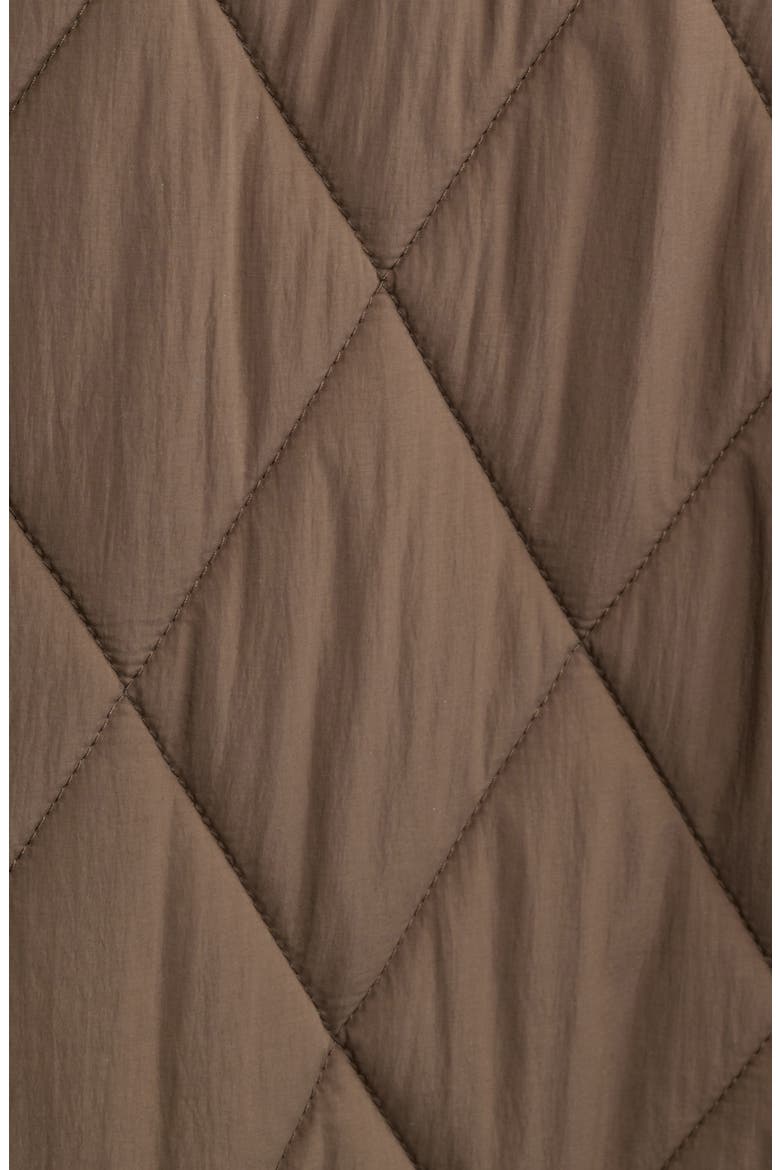 Quilted Hooded Coat, Alternate, color, BEECH