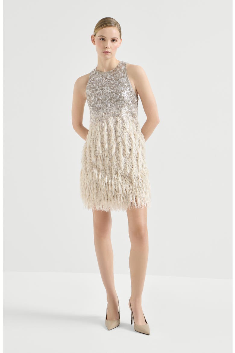 Dazzling dégradé mini dress, Main, color, Grey