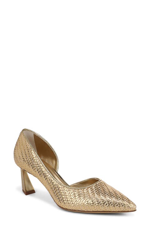 Tawny Pointed Toe Half d'Orsay Pump (Women)