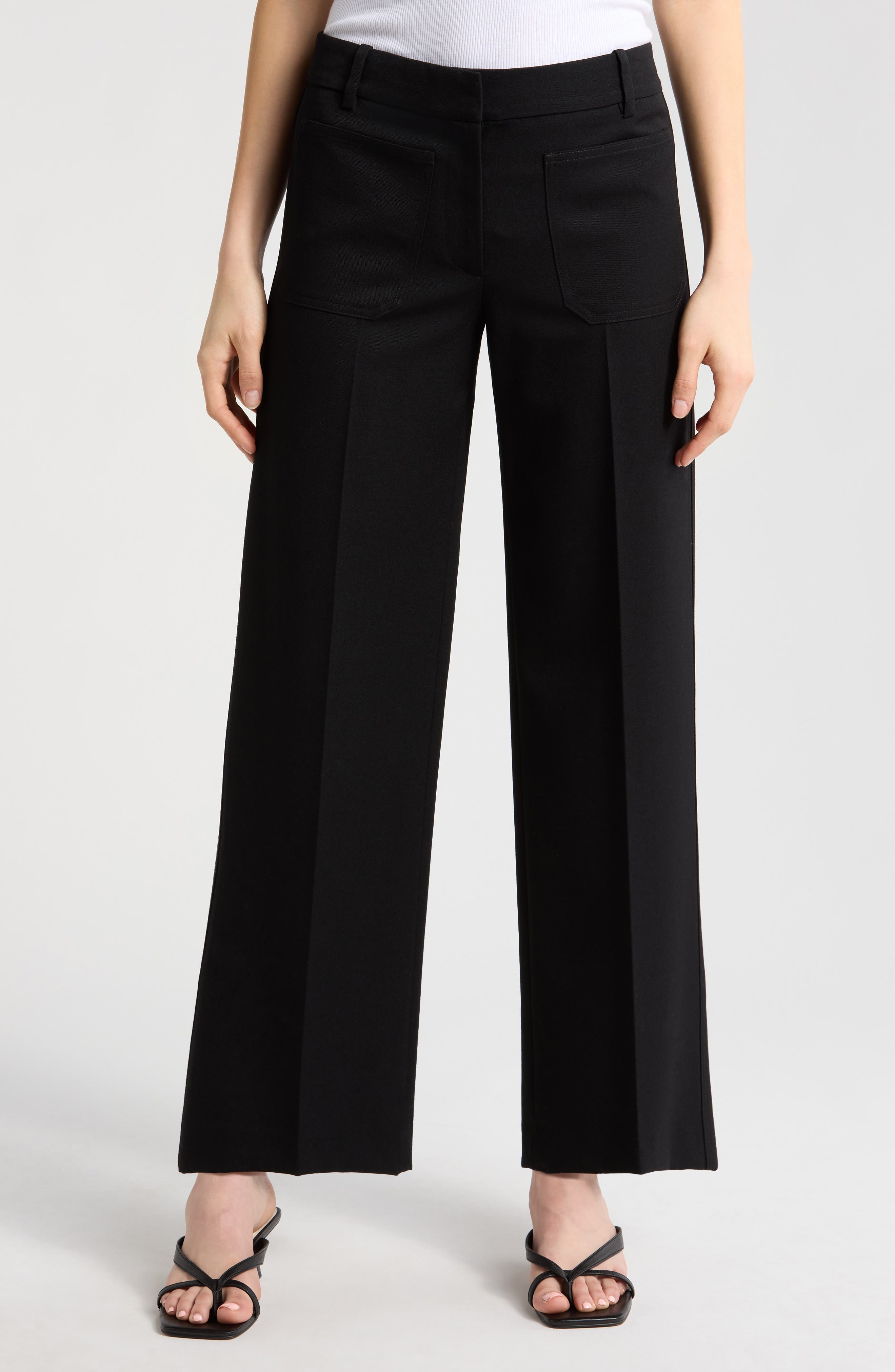 Nili Lotan Enya Wide Leg Wool Pants