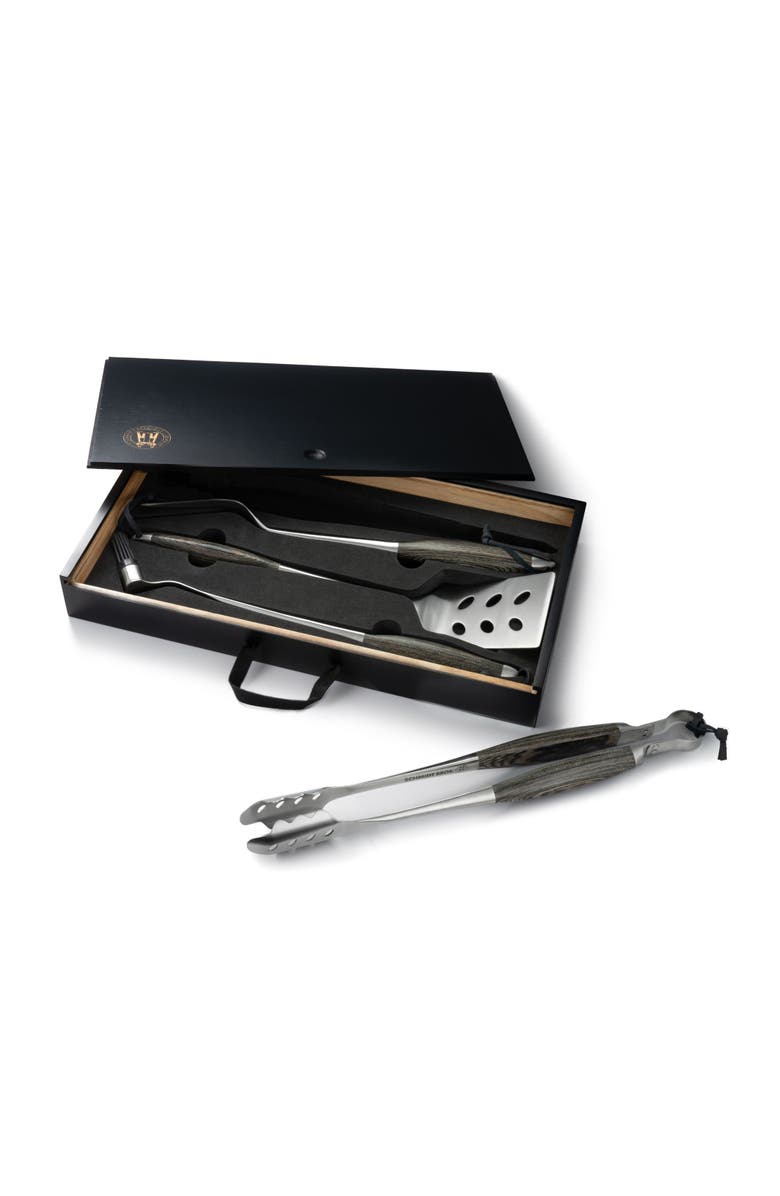 Schmidt Brothers Cutlery Bonded Ash 4-Piece BBQ Tool Set, Main, color, 