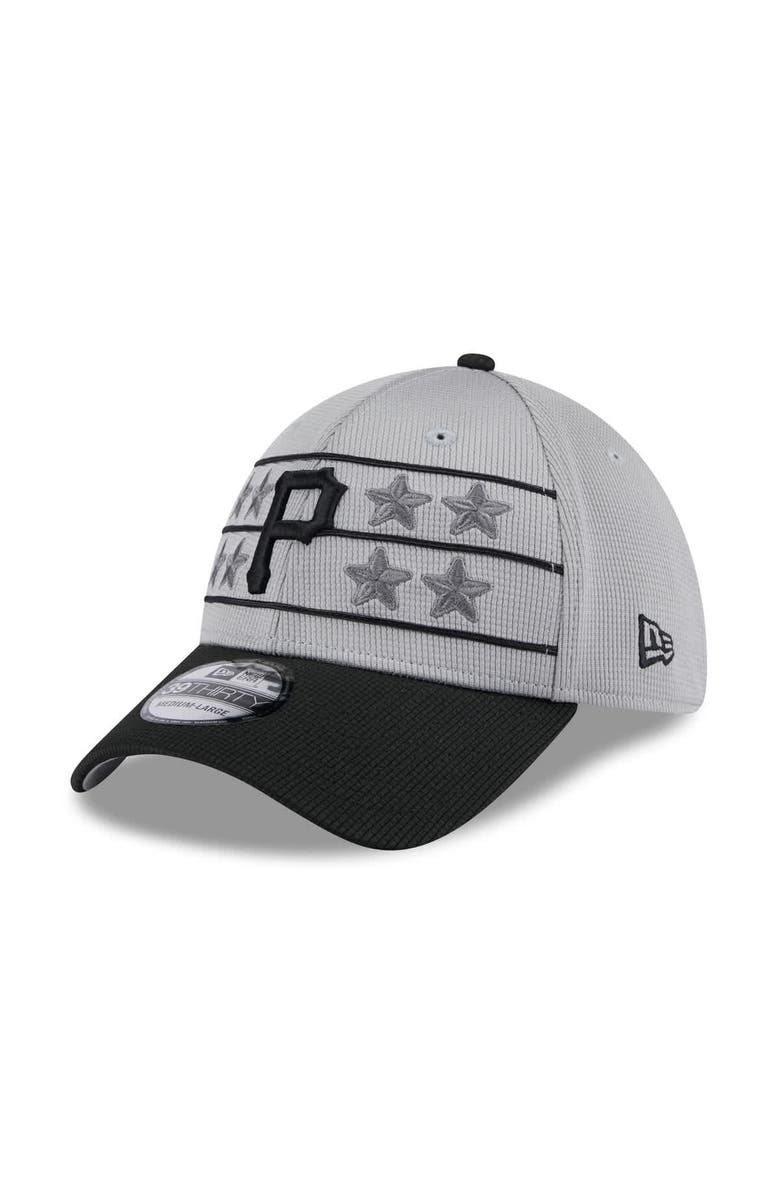 New Era Men's New Era  Gray/Black Pittsburgh Pirates 2025 Batting Practice 39THIRTY Flex Hat, Main, color, 