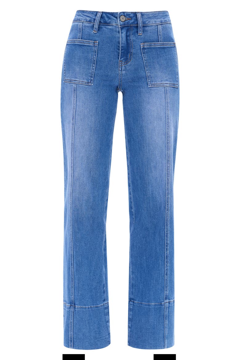 Katia Patch Pocket Wide Leg Jeans, Alternate, color, STARLIGHT