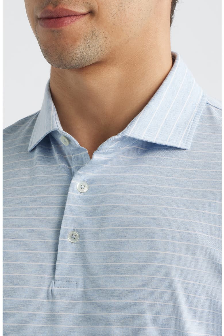 Crown Craft Stripe Polo, Alternate, color, BLUE FROST