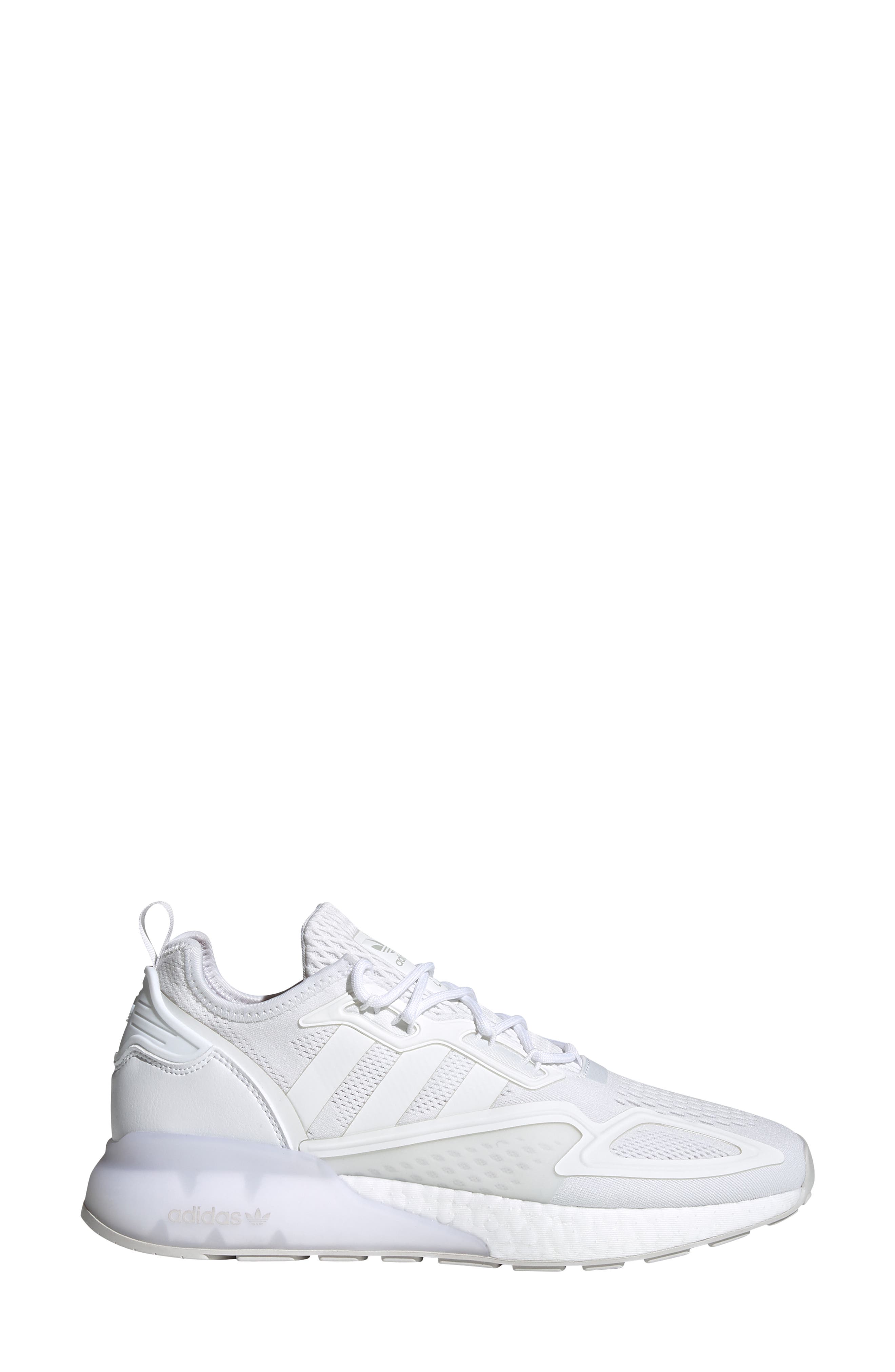 ZX 2K Boost Sneaker, Alternate, color, WHITE/ WHITE/ GREY