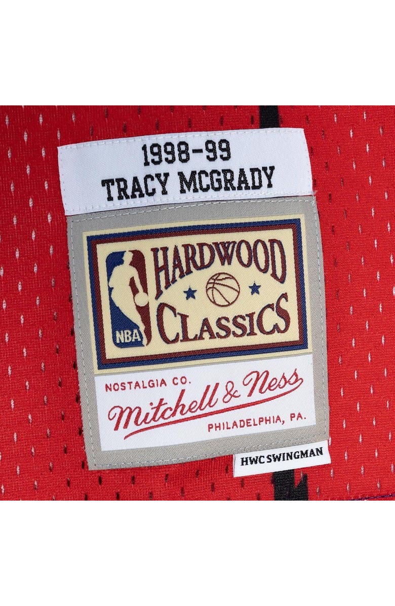 Mitchell & Ness Men's Mitchell & Ness Tracy McGrady Purple/Red Toronto Raptors Hardwood Classics 1998/99 Split Swingman Jersey, Alternate, color, 
