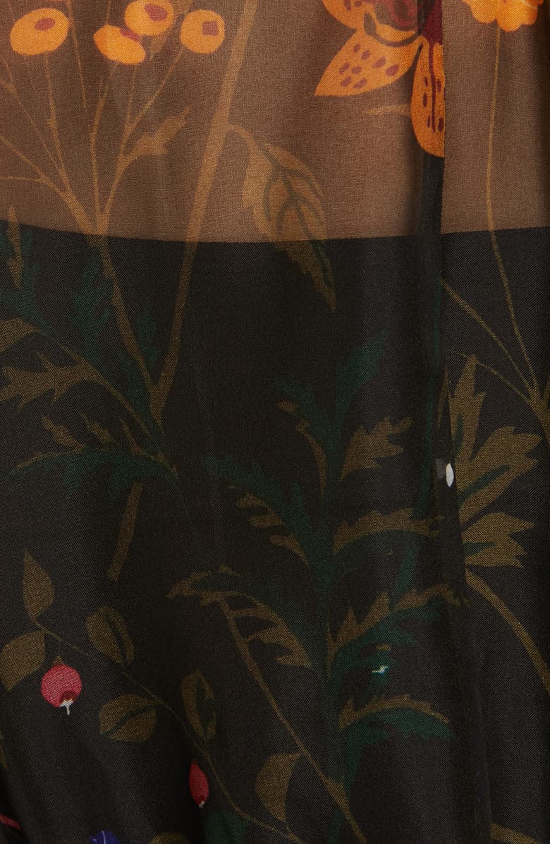 Rodebjer Nanna Floral Print Silk Organza Dress, Alternate, color, 