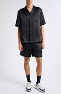 Casablanca Monogram Print Silk Shorts