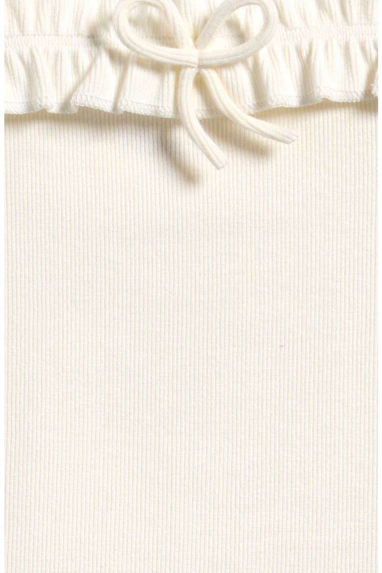 Kids' Ruffle Bow Rib Tank, Alternate, color, ECRU