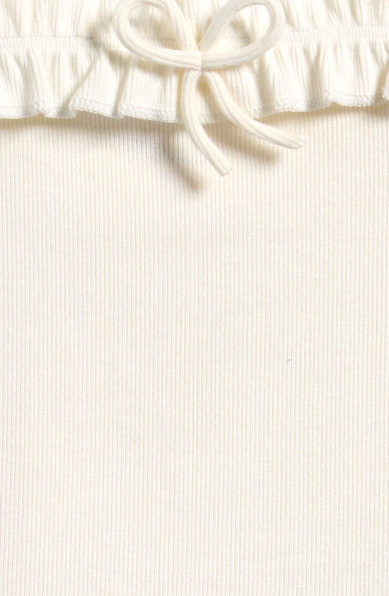 TENLY Kids' Ruffle Bow Rib Tank, Alternate, color, Ecru