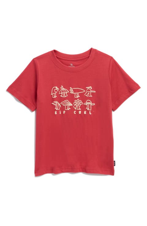 Kids' Surf Check Cotton Graphic T-Shirt (Toddler, Little Kid & Big Kid)