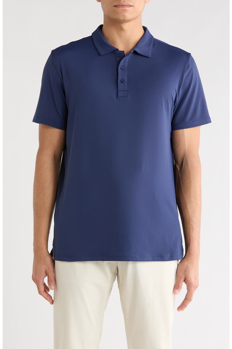 Short Sleeve Jersey Polo, Main, color, NAVAL BLUE