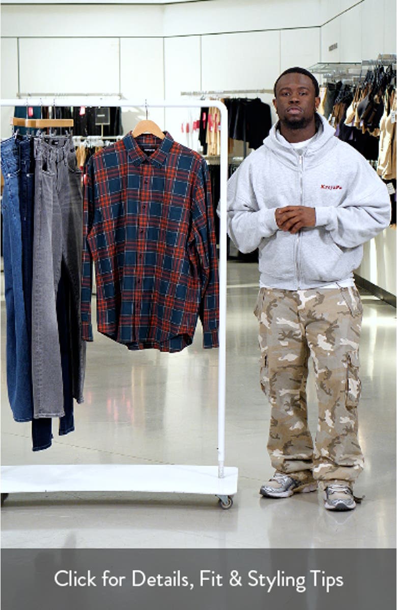 Everyday Slim Fit Plaid Cotton Stretch Flannel Button-Down Shirt, sales video thumbnail