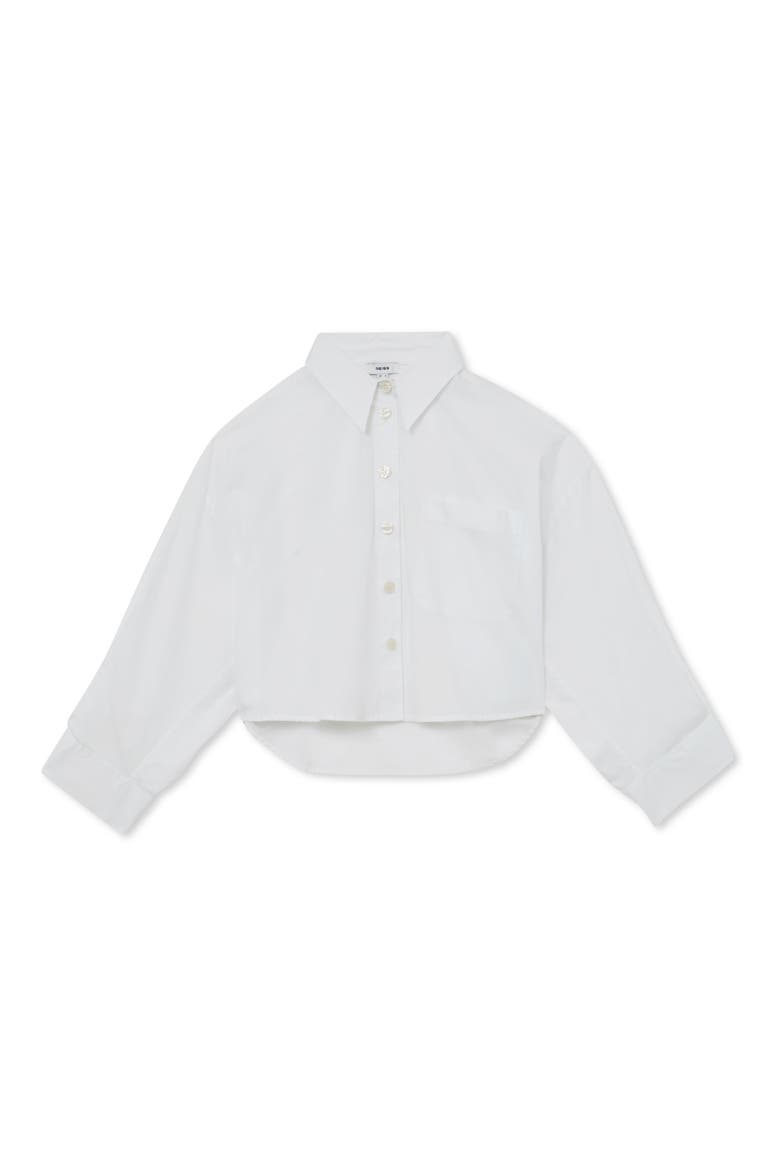 Solenge Cotton Shirt, Alternate, color, WHITE