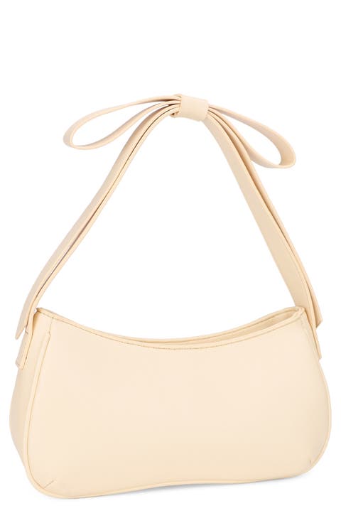 Marissa Bow Vegan Leather Shoulder Bag