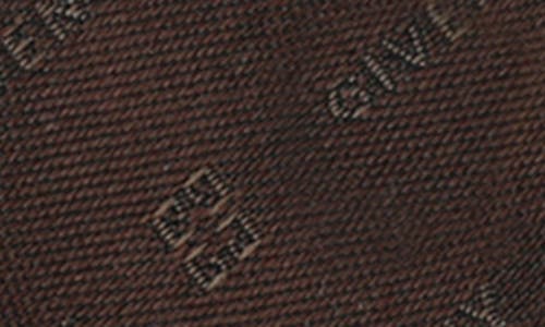 Givenchy Diagonal Logo Jacquard Silk Tie In Gray