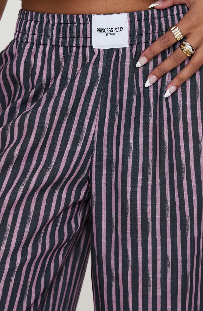 Princess Polly Beach House Stripe Boxer Pants, Alternate, color,