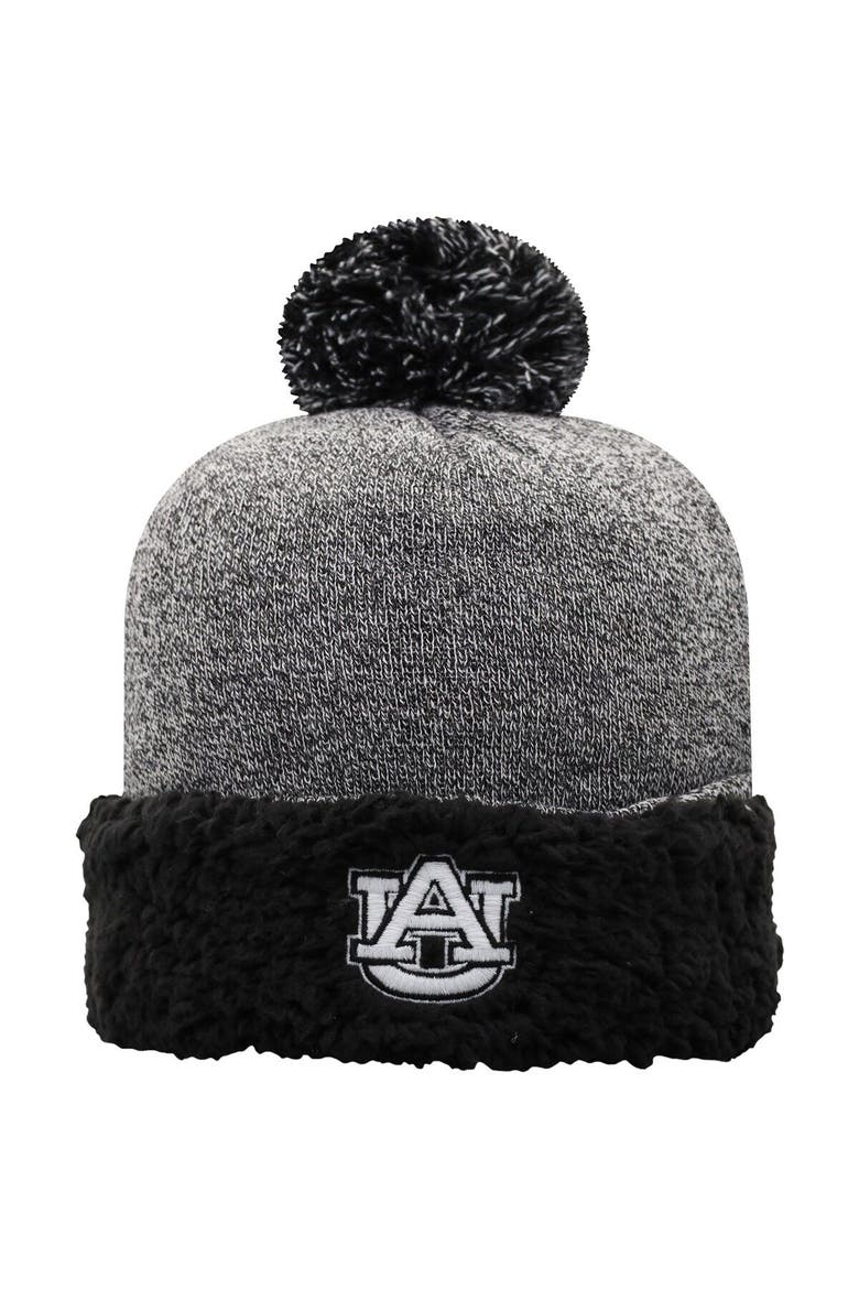 Women's Top of the World Black Auburn Tigers Snug Cuffed Knit Hat with Pom, Main, color, Black