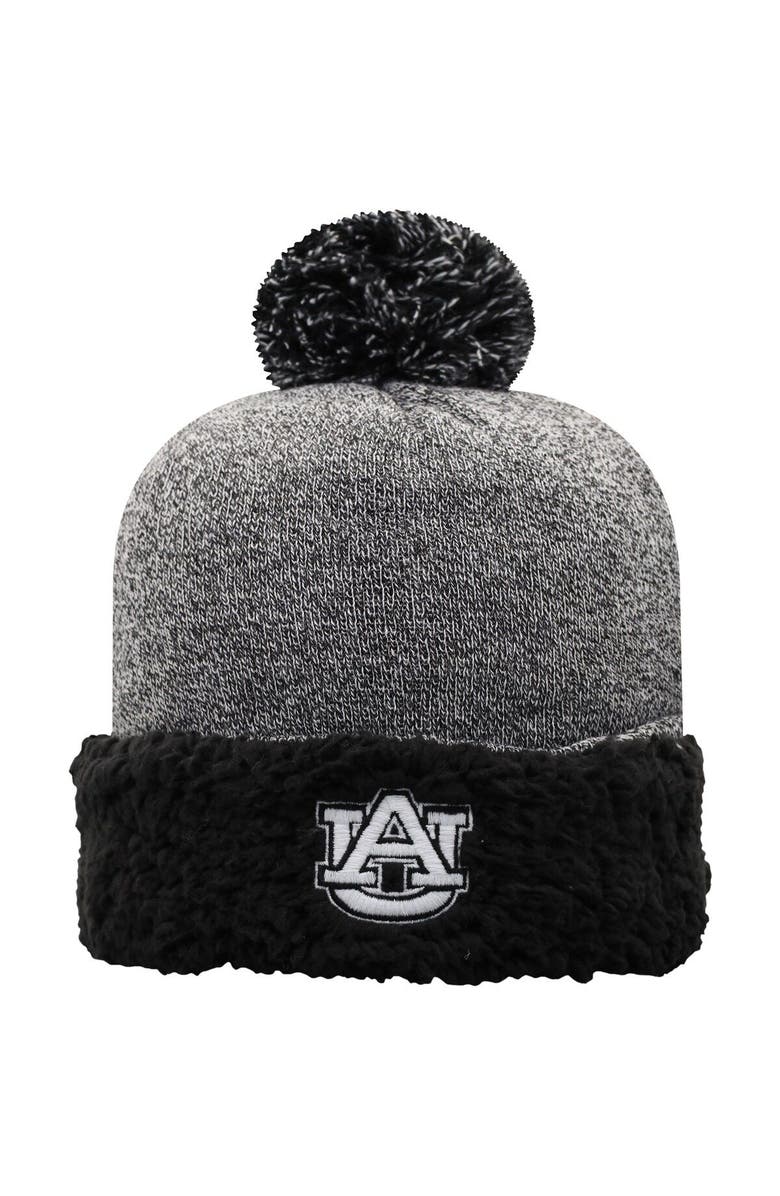 TOP OF THE WORLD Women's Top of the World Black Auburn Tigers Snug Cuffed Knit Hat with Pom, Main, color, Black