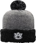 TOP OF THE WORLD Women's Top of the World Black Auburn Tigers Snug Cuffed Knit Hat with Pom
