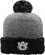 TOP OF THE WORLD Women's Top of the World Black Auburn Tigers Snug Cuffed Knit Hat with Pom
