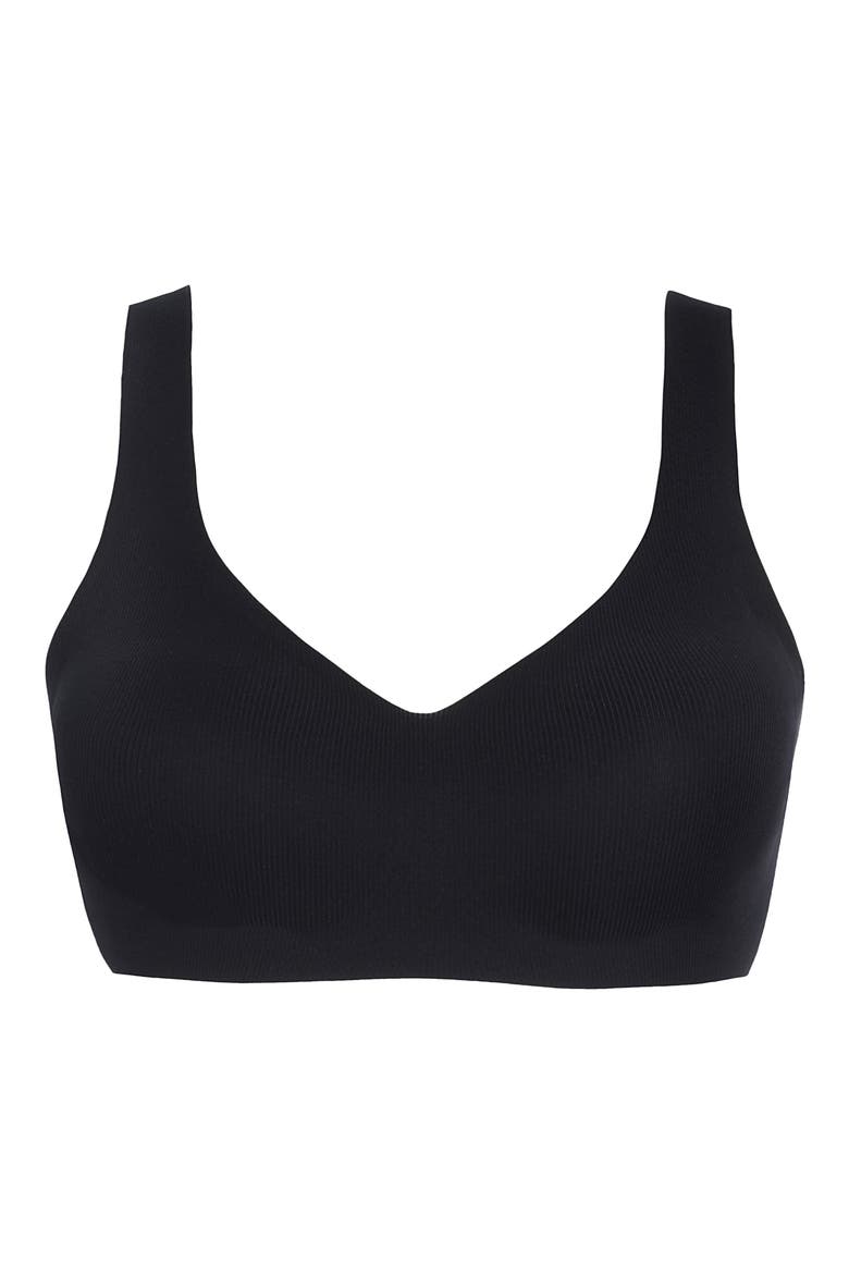 Soft Support Rib Bralette, Alternate, color, BLACK