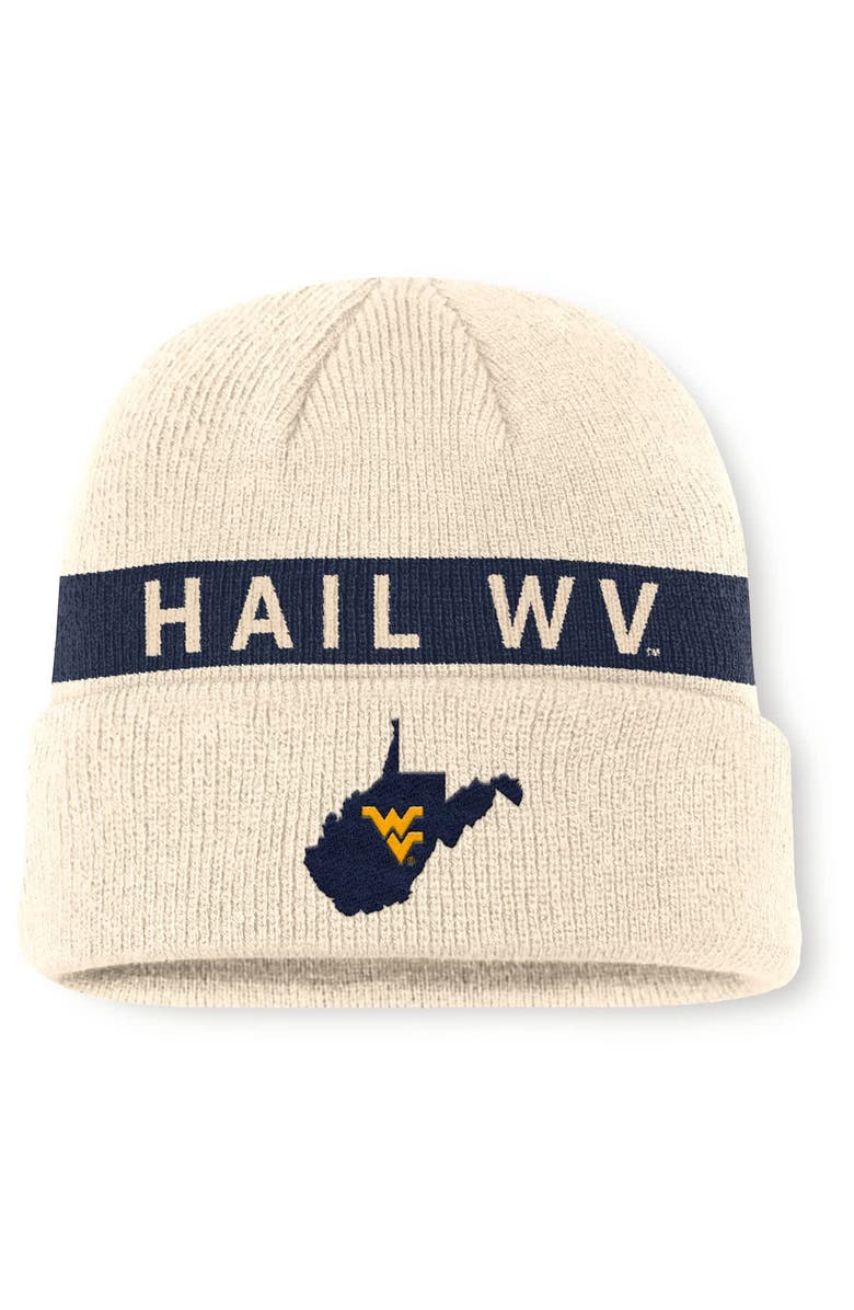 Nike Men's Nike Natural West Virginia Mountaineers Peak Primetime Utility Cuffed Knit Hat, Main, color, Natural