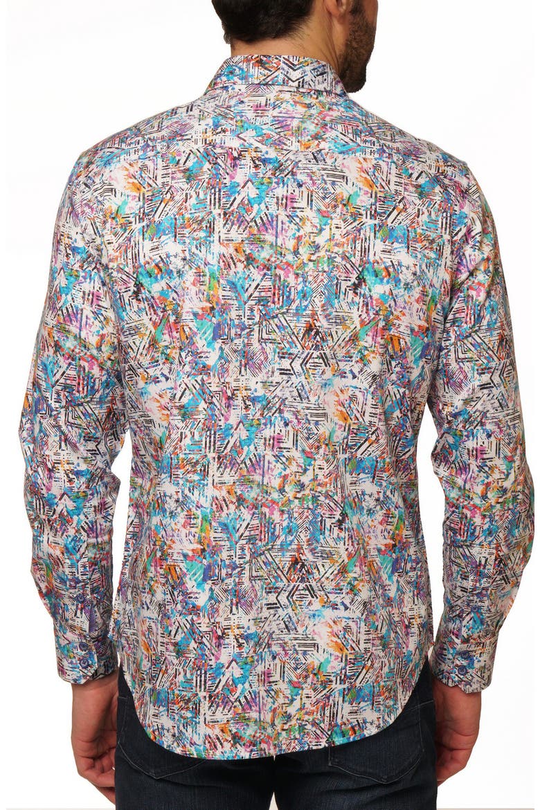 Salton Long Sleeve Cotton Button-Up Shirt, Alternate, color, BLUE MULTI