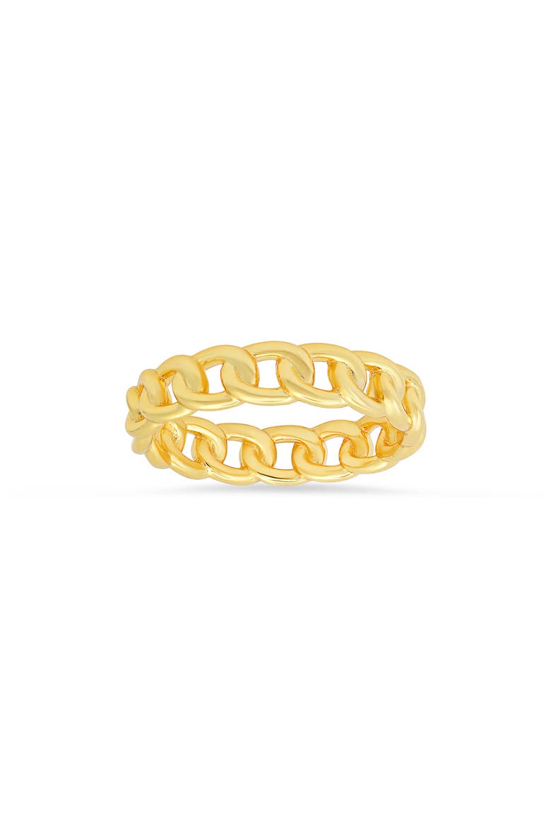 Sterling Silver Curb Chain Ring, Main, color, GOLD