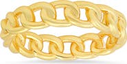 Queen Jewels Sterling Silver Curb Chain Ring