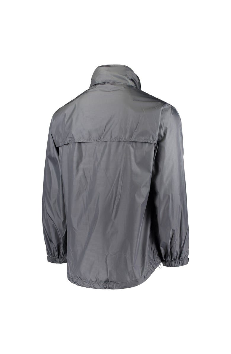 DUNBROOKE Men's Dunbrooke Graphite Miami Dolphins Circle Sportsman Waterproof Packable Lightweight Full-Zip Jacket, Alternate, color,