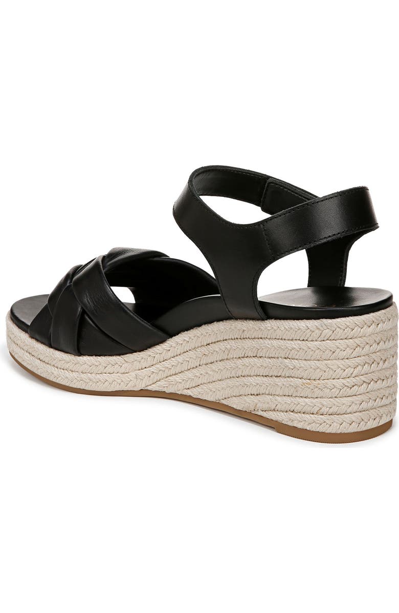 Vionic Saratoga Wedge Espadrille Sandal, Alternate, color, Black