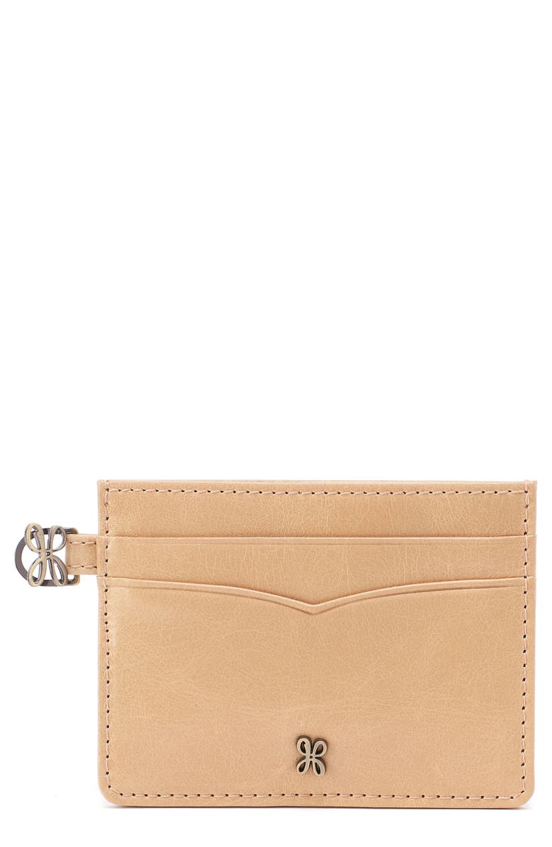 HOBO Charmed Leather Card Case, Main, color,