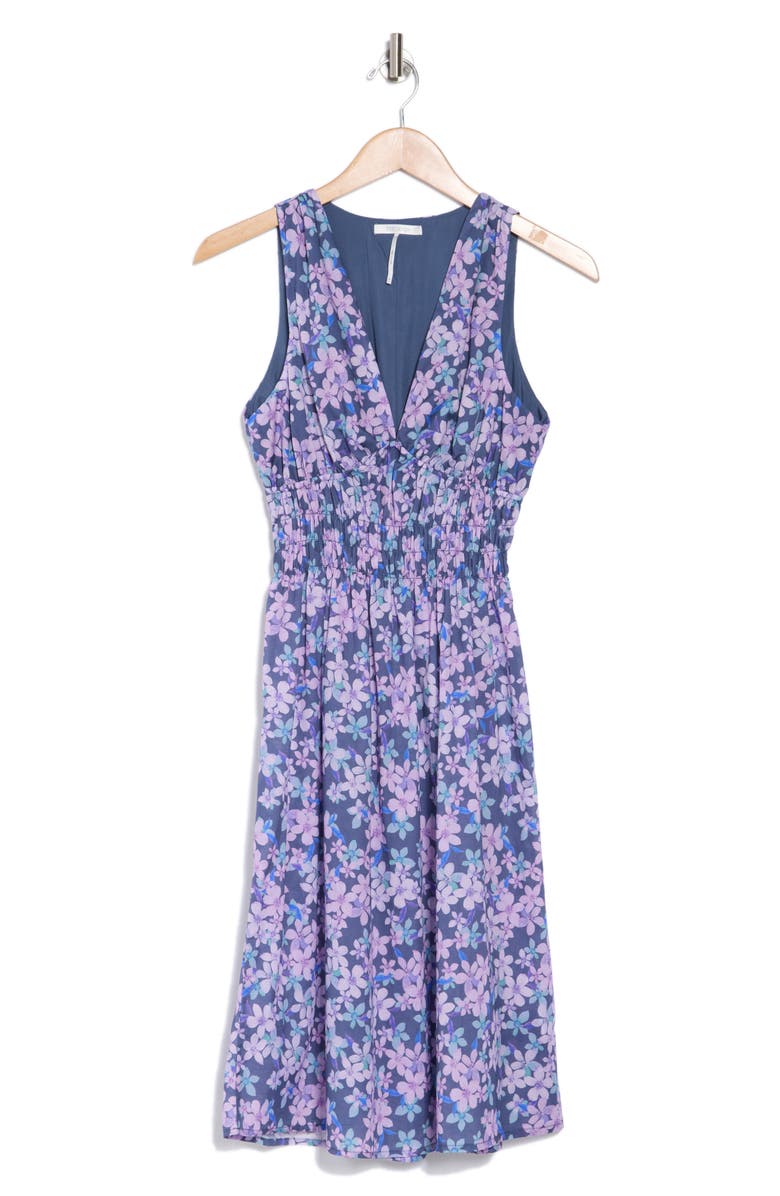 STITCHDROP Springwater Print Sleeveless Dress, Alternate, color, Navy