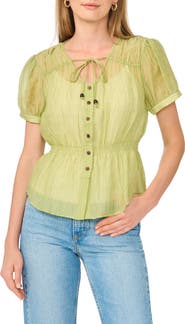 Vince Camuto V-Neck Short Sleeve Top