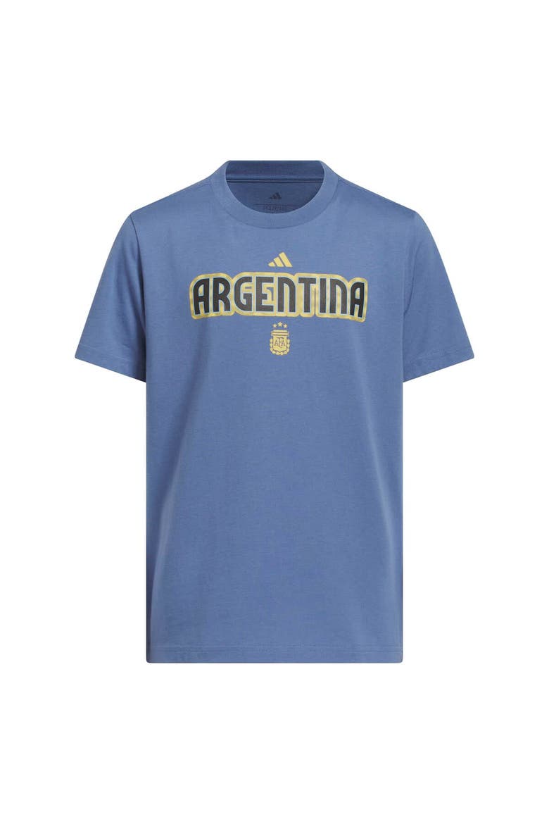 Youth adidas Blue Argentina National Team Jersey Hook T-Shirt, Alternate, color, Blue