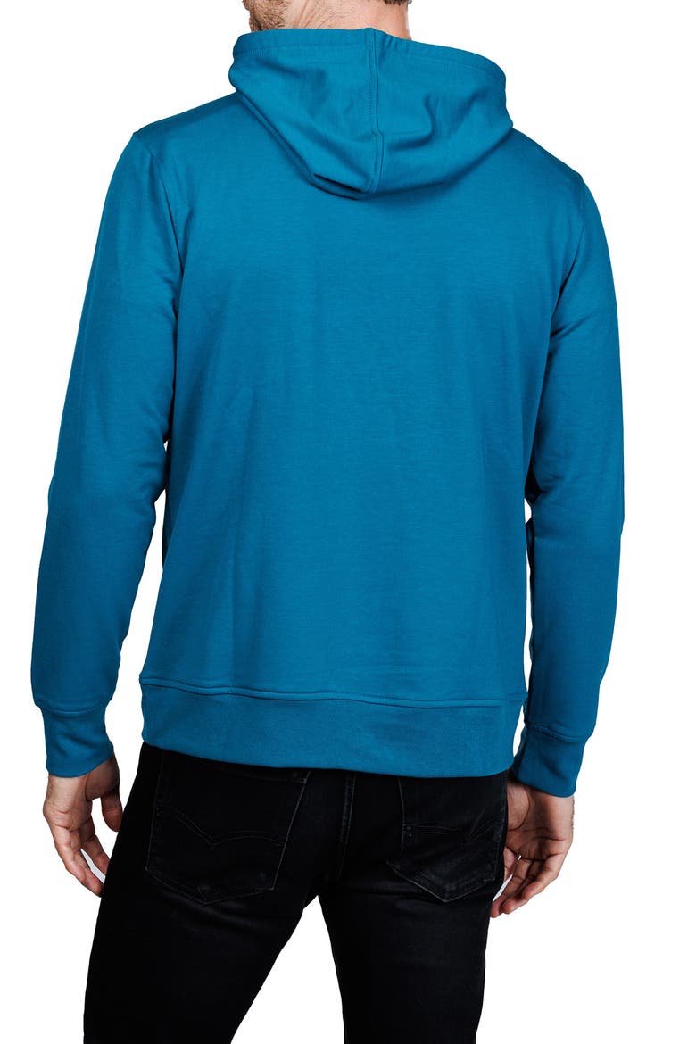 Fleece Hoodie, Alternate, color, TEAL