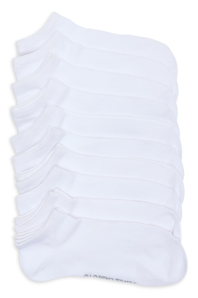 10-Pack Missy Basic Solid Socks, Main, color, STAR WHITE