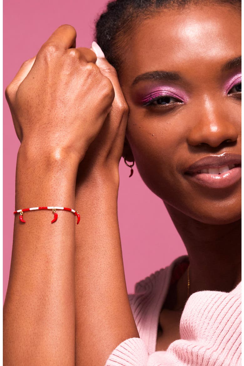 Red Chili Slide Bracelet, Alternate, color, GOLD